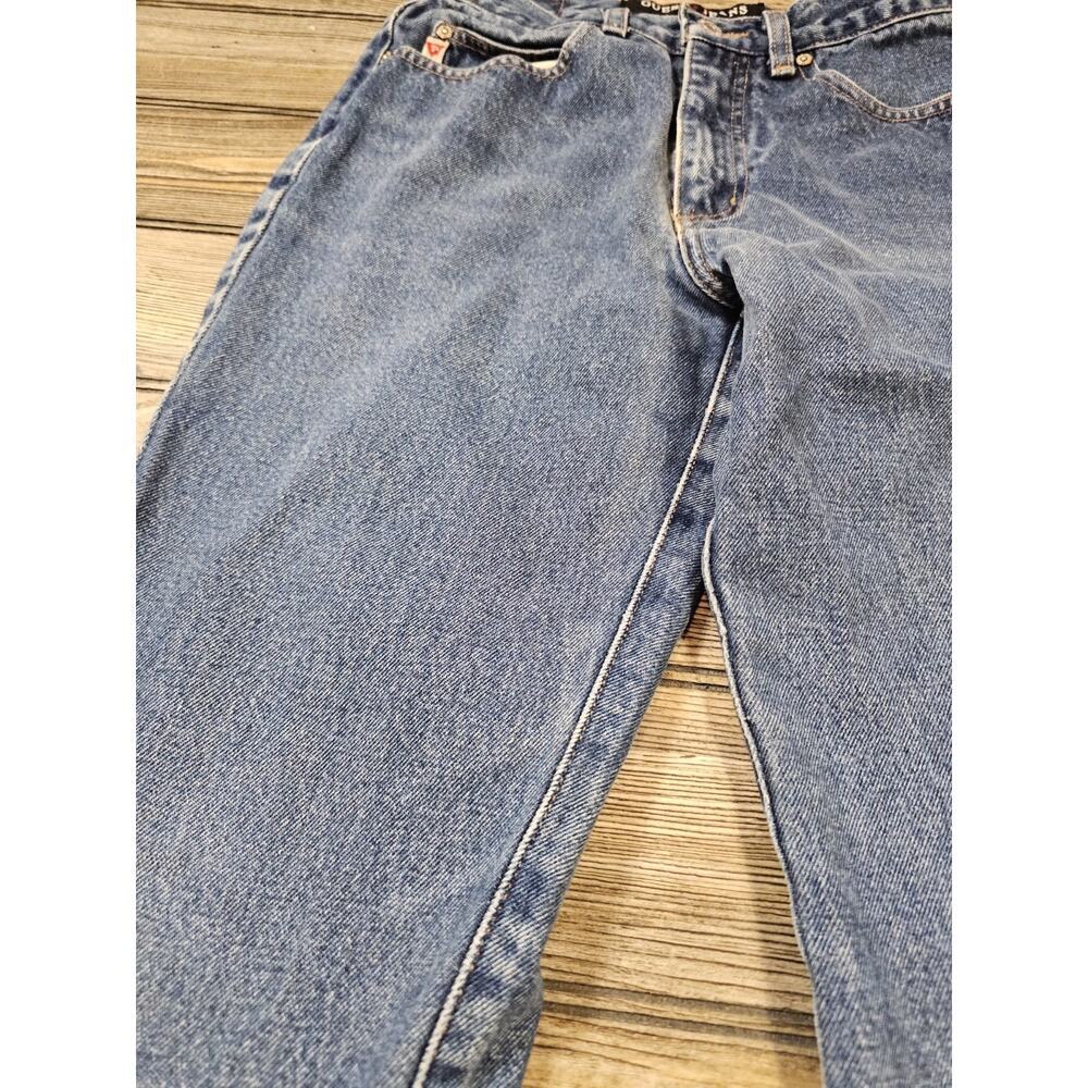 Vintage GUESS Jeans Bootleg Denim Womens Sz 28 Blue Fade 90s Y2K Retro - Picture 2 of 11